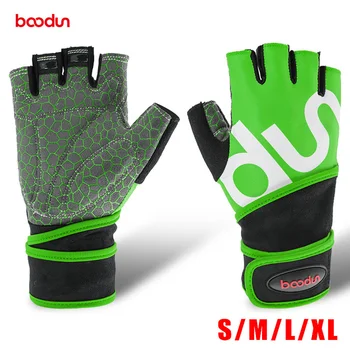 

BOODUN Weight Lifting Sports Gloves Half Finger Wrist Wrap Gym Exercise Training Optional Style Size Cycling