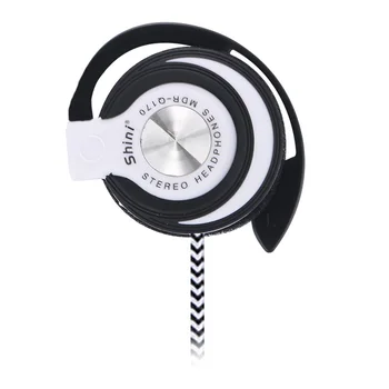 

Universal 3.5mm Wired Headphones HIFI Stereo Metal Earphones Heavy Bass Headset Over-ear Adjustable Ear hook earphone for phone