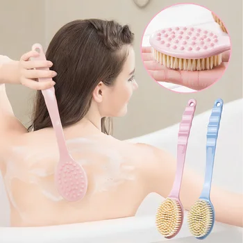 

Long Handled Plastic Bath Shower Back SPA Massage Brush Scrubber Skin Cleaning Brushes Body For Bathroom Clean Tool XA8Z