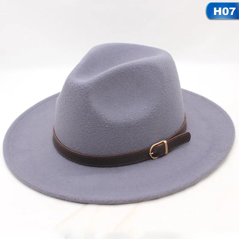Специальная фетровая шляпа мужские шапки с поясом женские винтажные шляпы Трилби шерсть теплая джазовая шапка Femme Feutre