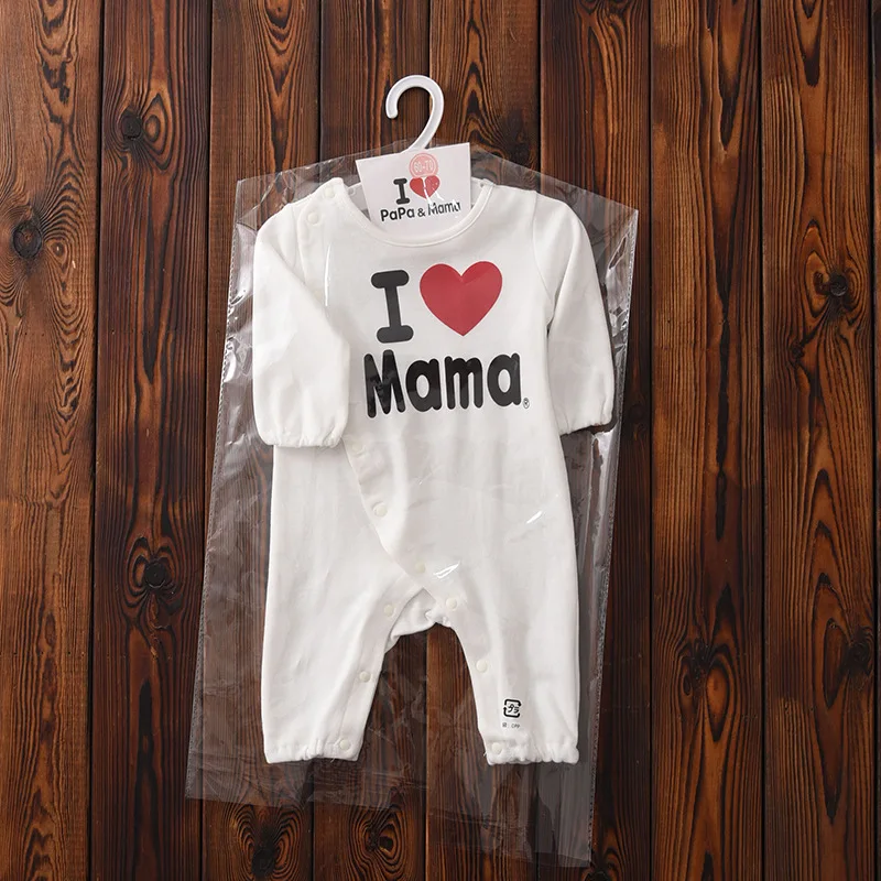 

Papamama I Love Mom And Dad Romper Baby Onesie Spring And Autumn Japan Newborn Clothes for Babies