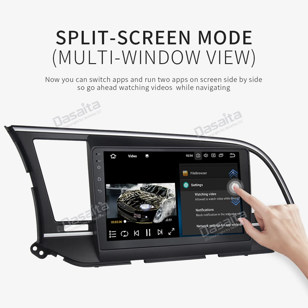 Perfect Android 9.0 Octa Core Car Radio Player for Hyundai Elantra 2016 one din Headunit with 9" IPS Touch Screen 1080P Video Bluetooth 6