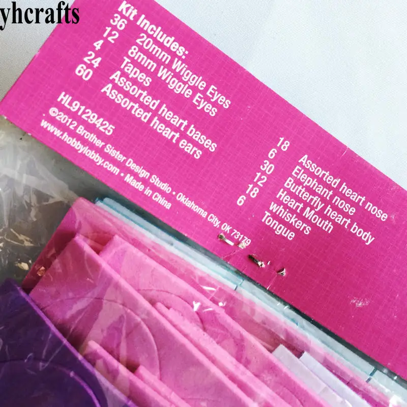 1bag/LOT.make 24 animals kit Valentine crafts Holiday projects Kindergarten  handwork Early educational toys DIY toys Export sale