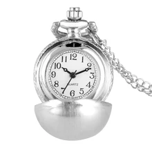 Гладкие карманные часы с черным шариком, женские классические часы, ожерелье с цепочкой, мужские кварцевые часы с подвеской, детский подарок, orologio da taschino