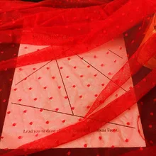 10 ярдов красный маленький круглый точка эластичное кружево одежда дна детская одежда задний план украшение для головного убора аксессуары