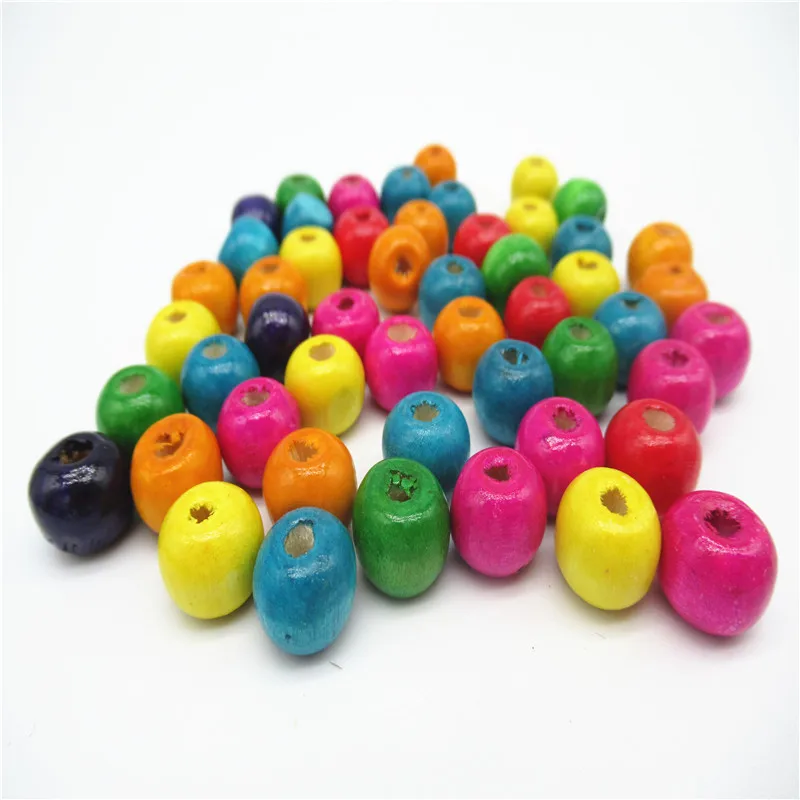 Бусины из натурального дерева разных цветов размеры 9*10 мм | Дом и сад