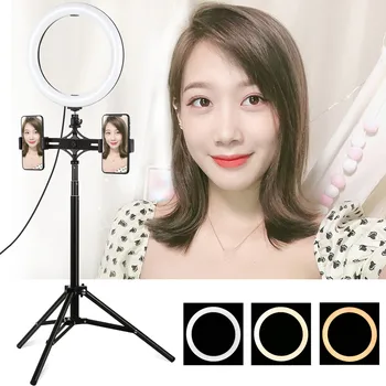 

10.2 Inch Ring Light with Stand LED Camera Selfie Light Ring For Phone Clamp Tripod and Phone Holder For Makeup Video Photograph
