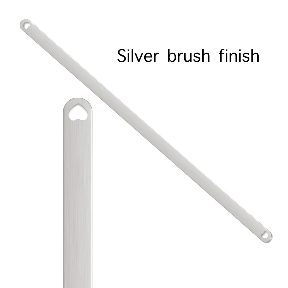 Brushed heart silver