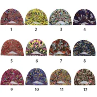 2021 Fashion Elastic Hijab Bands Ladies Turban African Printed Swirl Turban Fashion Sole Toe Cap african dresses for women 6