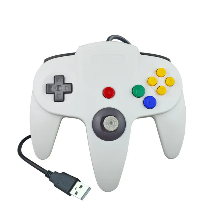white HY-6106 USB кабель игровой контроллер игровой джойстик для N64 nintendo Gamecube игровой куб с USB джойстиком геймпад пк игровой коврик джойстик для Mac - Цвет: white HY-6106