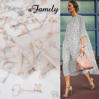 

pure silk organza gauze silk fabric fashion print design sheer 135cm width,SOZ203