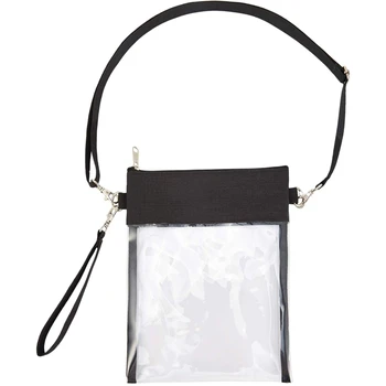 

Clear Cross-Body Purse Bag Clear Stadium Bag Approved for Concert,Casino, Clear Purse with Adjustable Strap