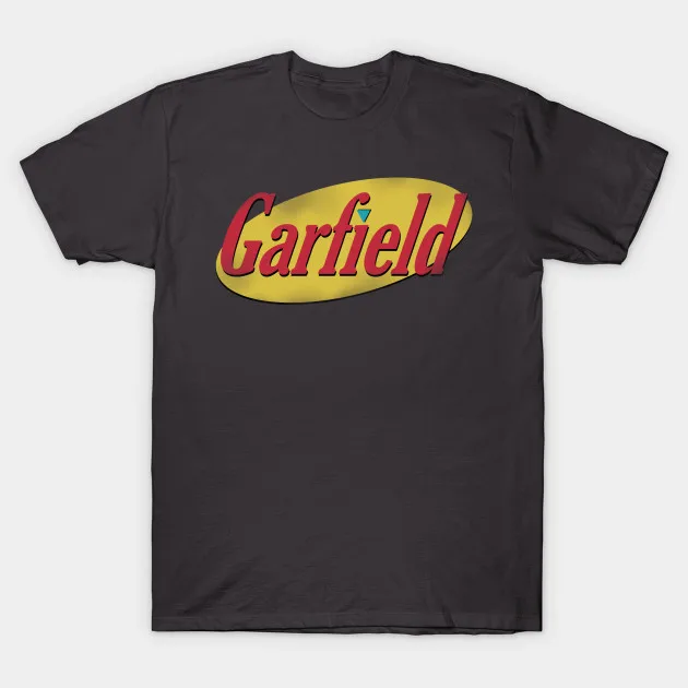 Men t-shirt Garfield Meets Seinfeld tshirt Women t shirt | Мужская одежда
