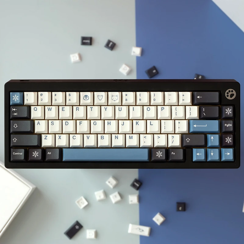 Conjunto Gmk Arctic Keycap Pbt Tintura Sublimação Keycaps Cherry Perfil Tampões Chaves com 1.75u 2u Mudança Iso Entrar 6u 6.5u 7u Barra de Espaço 1 - Imagem 5