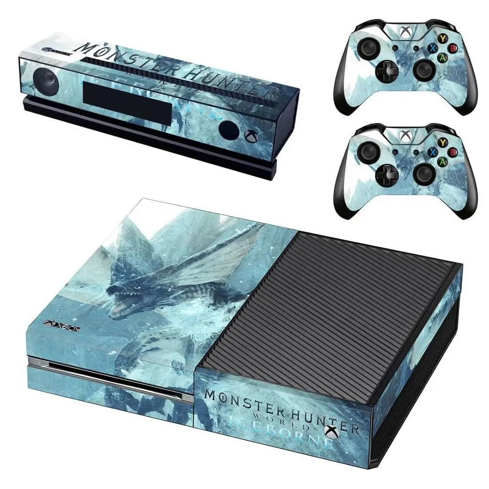 

Stickers Monster Hunter World Iceborne For xbox one Skin Sticker Pegatinas For Xbox one console Kinect Two controller Skins