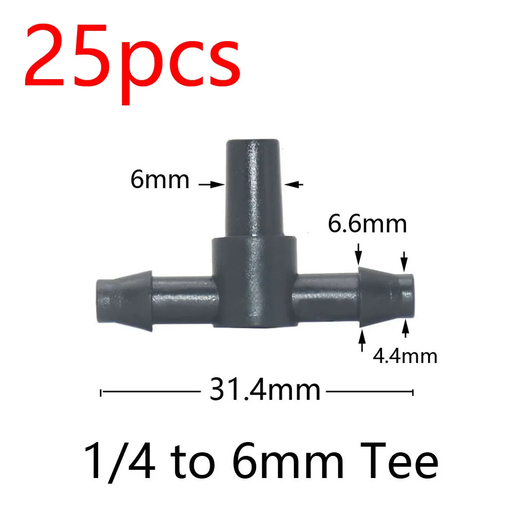 Garden Hose Connectors Barbed Tee Elbow Cross End Plug Coupling WDrip Irrigation System Atering Fitting For 3/5 4/7mm Hsse