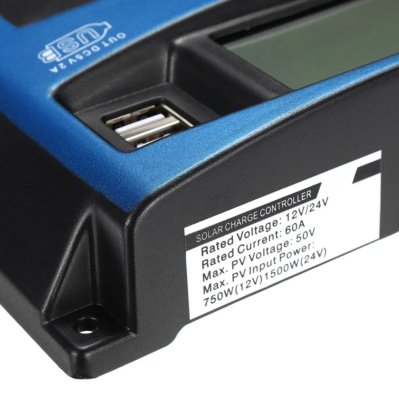 Controlador de Carga 100a 12v 24v Mppt Controladores Solares Solar Automático Display Lcd Dupla Usb 5v Saída 30 - 40 50 60 mppt controladores solares controlador de carga solar