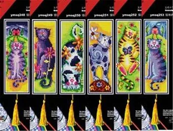 

cats Craft Stich Cross Stitch Bookmark Cats Plastic Fabric Needlework Embroidery Crafts Counted Cross-Stitching Kit