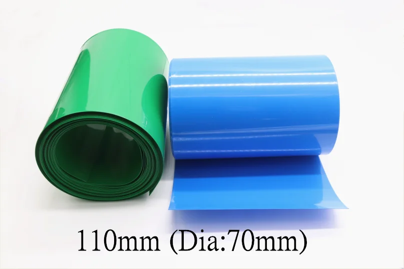 

110mm Width 18650 Lithium Battery Film Wrap PVC Heat Shrink Tube Sheath Cover Insulated Cable Sleeve Pack Protection Multicolor