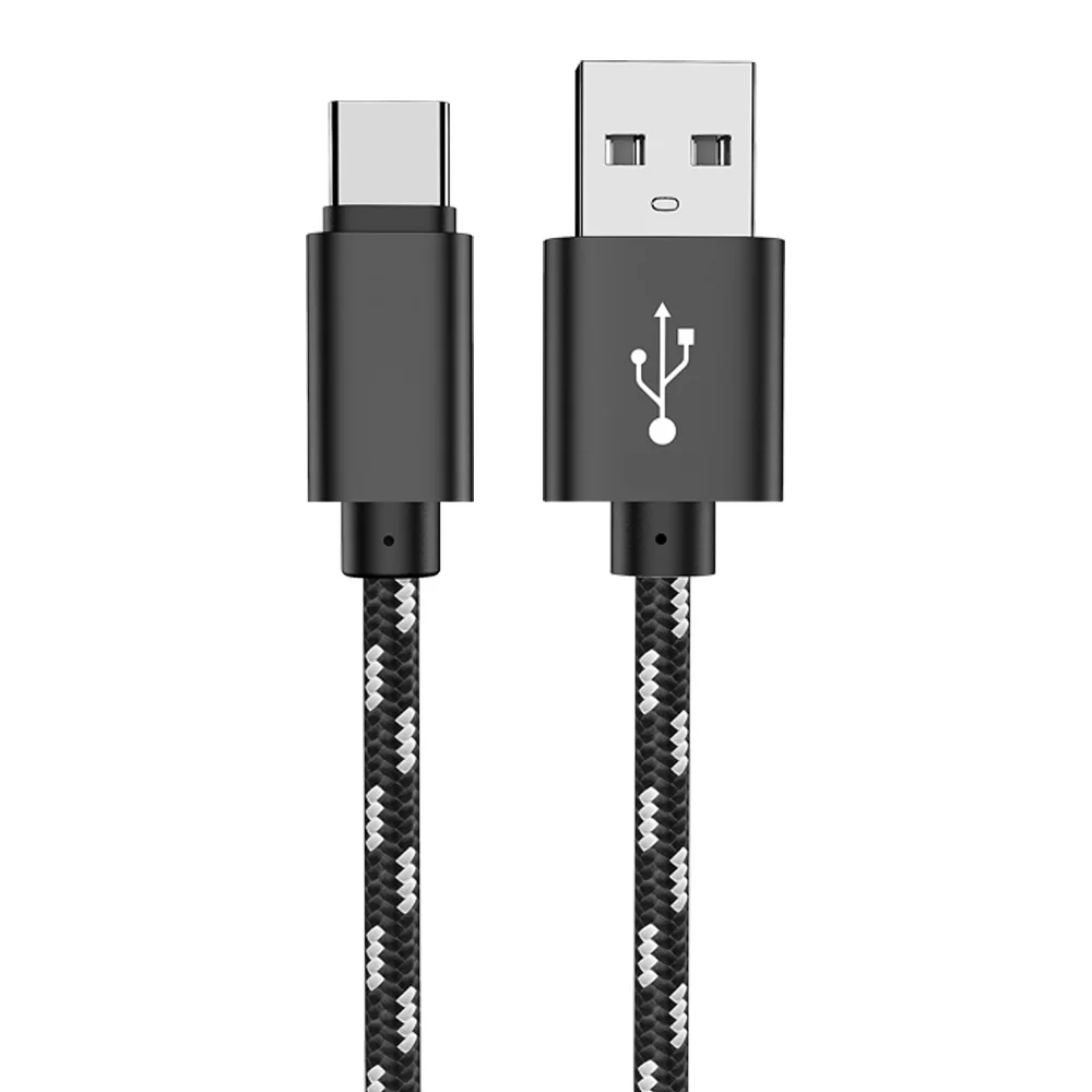 MUSTTRUE 2.4A Быстрая зарядка usb type C кабель для Xiaomi Mi 8 samsung Oneplus USBC Android зарядное устройство кабель для передачи данных type-C - Цвет: Черный