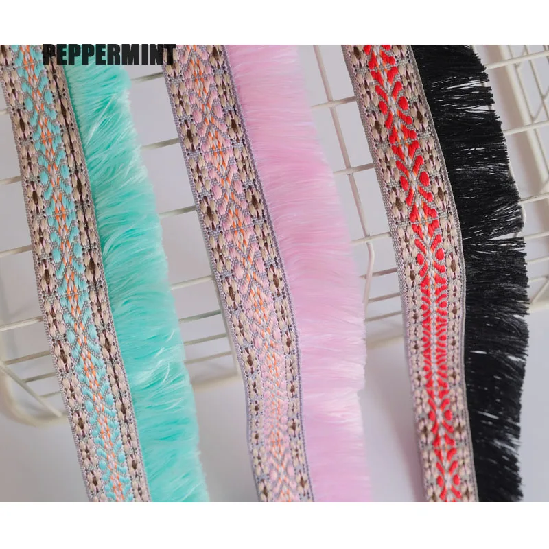 Lace ribbon lace sewing accessories lace sewing supplies lace accessories lace garment accessories clothing accessories lace decoration clothing craft accessories 1yard 50mm Embroidery Tassel Ethnic Fringe Lace Trim Trimming Ribbon Sewing Latin Dress Stage Garment Curtain Decorative