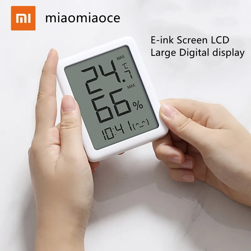 Датчик температуры и влажности Xiaomi Youpin miaomiaoce MMC большой цифровой ЖК-дисплей
