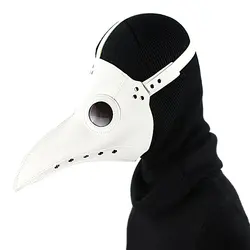 Полный лицо длинный клюв птица комфорт Косплей вечерние регулируемые Хэллоуин искусственная кожа фестиваль костюм чумной доктор маска