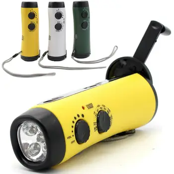 

USB Portable Emergency Hand Crank Generator Solar AM/FM/WB Radio Flashlight Charger Outdoor Camping Light
