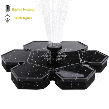 

2.4W Solar Fountain Pump Fountain Light Floating Fountain Water Pump LED Light Garden Decoration Bird Bath Fountain Light
