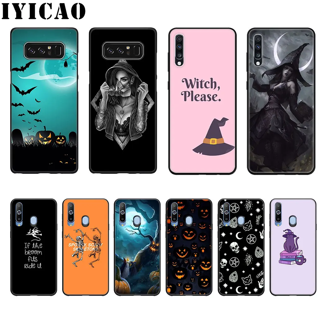Halloween Witch Horror Soft Silicone Case for Samsung Galaxy Note 8 9 10 Plus A50s A40s A30s A20s A10s TPU Cover |
