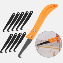 Nowe profesjonalne narzędzie do naprawy płytek hakowych stare narzędzie do czyszczenia zaprawy usuwanie pyłu stalowe narzędzia ręczne tanie tanio Halojaju Elektryczne CN (pochodzenie) Z tworzywa sztucznego STEEL X201803-B334 Other hook knife Hook Blade Knife Tile tool