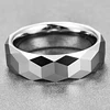 Nuncad Men's Sungsten Carbide Rings Personalizd 6MM Rhombus Polished Silver Color Rings For Male Jewelry Comfort fit Size ► Photo 2/6