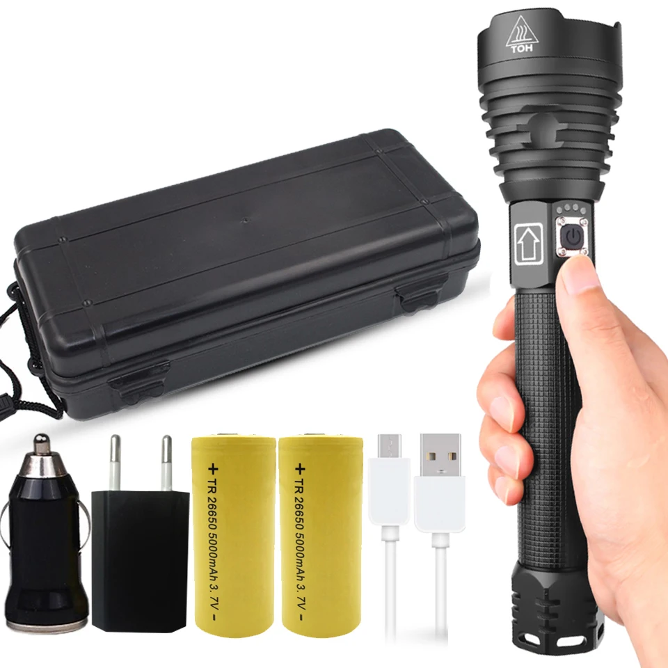 XHP90 самый мощный светодиодный фонарик с usb зумом фонарь 18650 26650 перезаряжаемая батарея VS XHP70.2 внешний аккумулятор фонарик