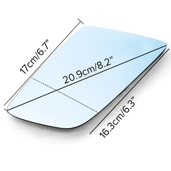 

Blue Side Mirror Replacement Glass Auto For BMW 5 E60 E61 2003-2009 Exterior ABS + aluminized