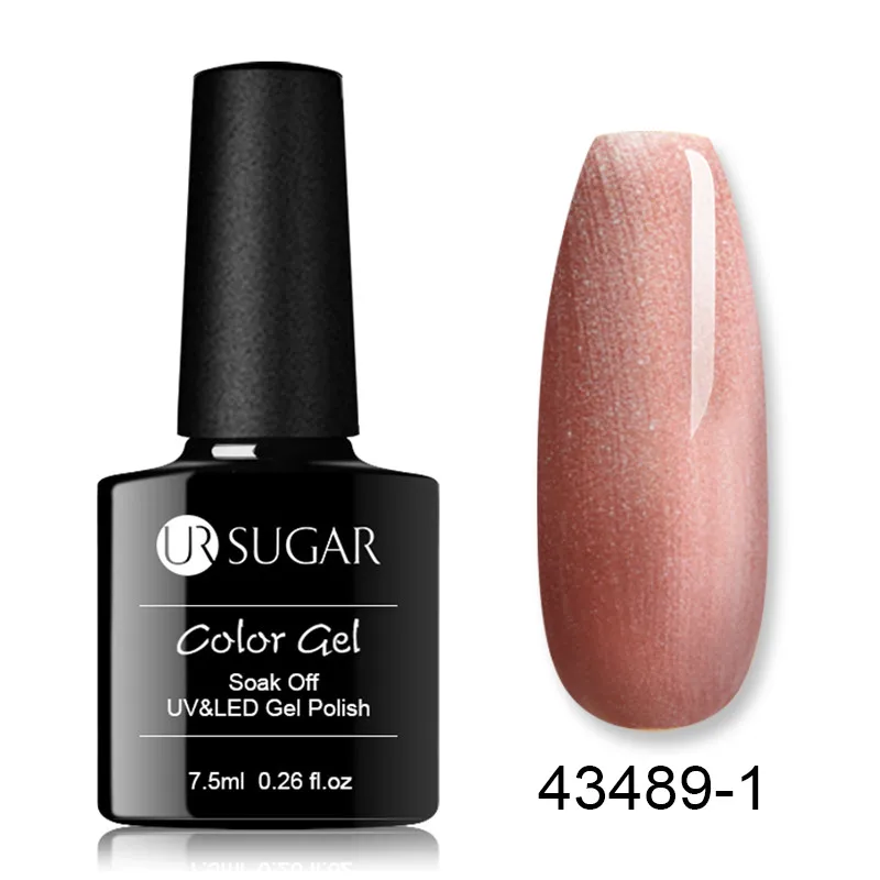 Ur Sugar 7,5 мл Гель-лак для ногтей гибридные лаки для маникюра ногтей Полупостоянный УФ светодиодный Гель-лак для дизайна ногтей базовое верхнее покрытие - Цвет: 43489-1