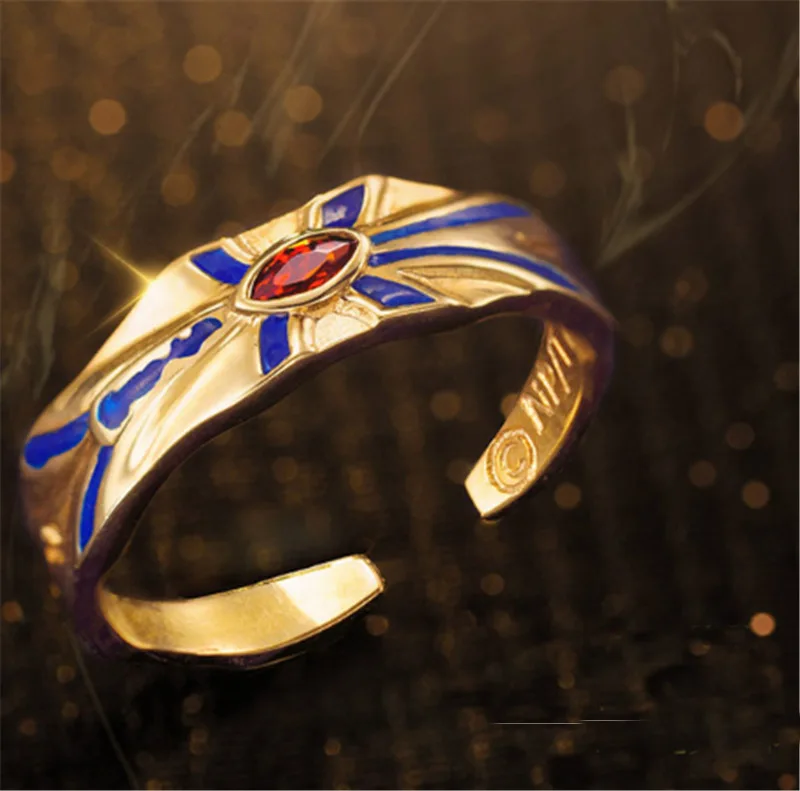 Аниме Fate/stay night Fate Gilgamesh Золотое кольцо косплей реквизит S925 Серебряное кольцо ювелирное повседневное Косплей кольцо для Хэллоуина подарок