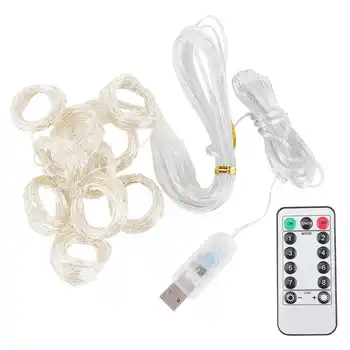 

Light String Colorful 8 Lighting Modes Plastic Material Bendable Light Strings Decor for Christmas Weddings Birthday Parties