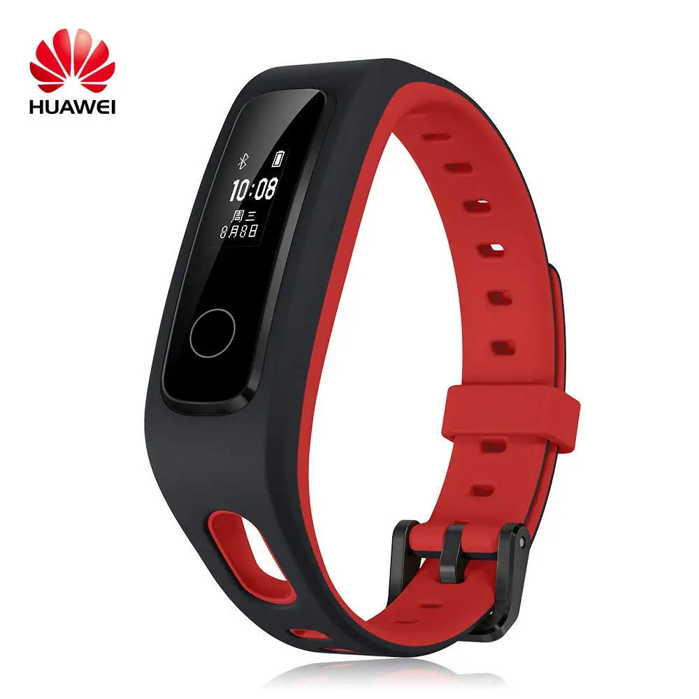 Красный HUAWEI Honor Band 4 смарт-браслет бегущая версия все-в-одном фитнес-трекер gps мульти-спортивный режим - Цвет: Красный