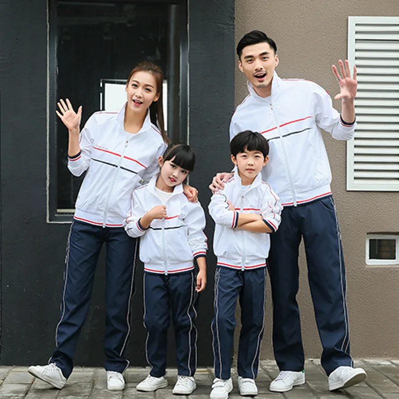 

School Uniform Spring And Autumn Parent And Child Couples Sports Set New Style Clothes Kindergarten Primary School STUDENT'S Sch