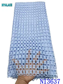 

African lace fabric 2020 high quality Guipure lace Latest French Cord lace fabric Wedding 5 Yards ni3637