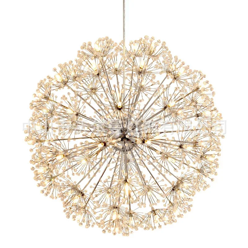 Nordic Modern Circular Dandelion хрустальная люстра в форме шара креативные светодиодные лампы