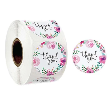 

500pcs Floral Thank You for Your Business Stickers Seal Labels Wedding Scrapbook A6HE