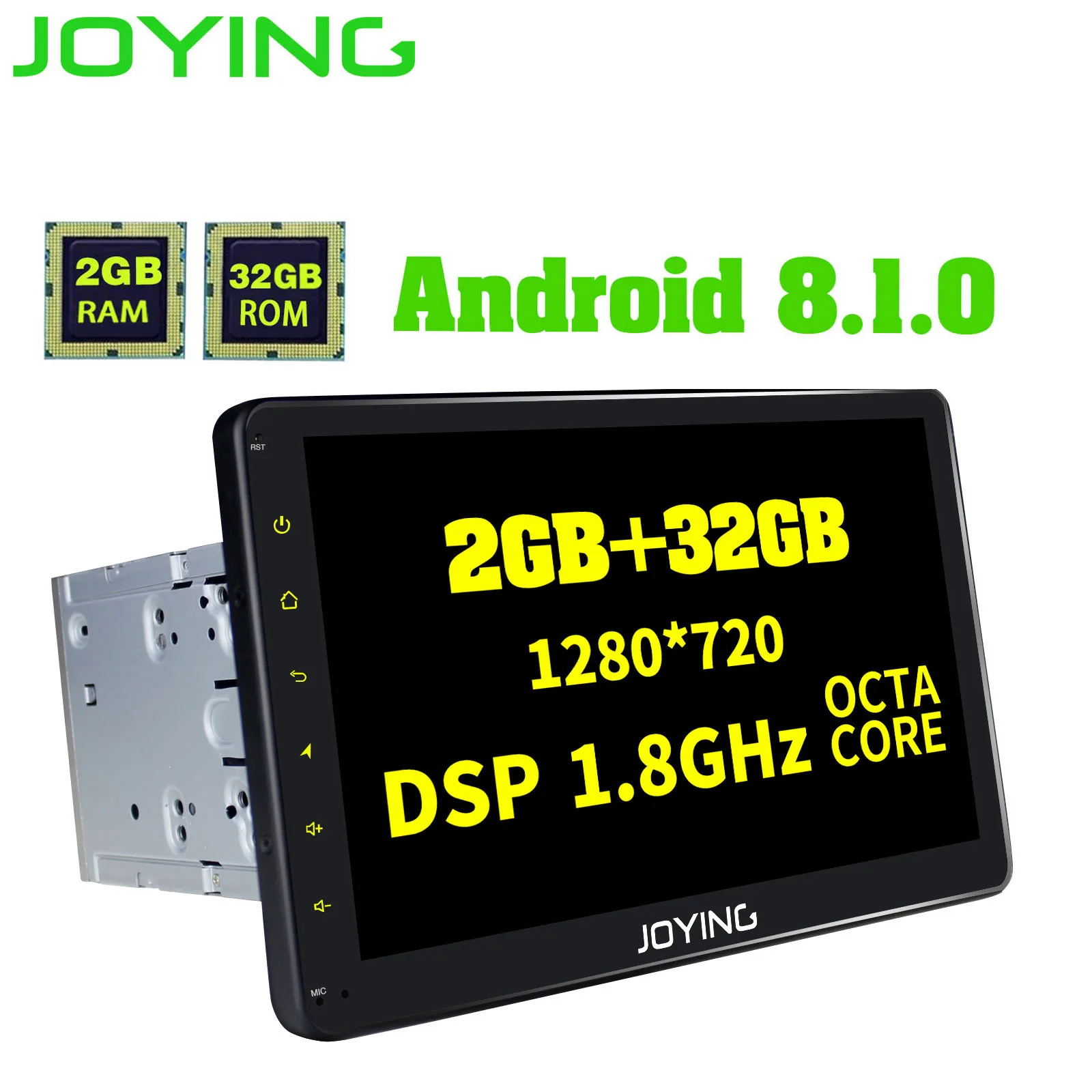 JOYING 2 din автомобильный радиоприемник Android 8 1 Восьмиядерный головное устройство