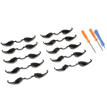 

10PCS Solid Black LB RB Bumpers Triggers Buttons with T8 T6 Screwdrivers Replacement For One Elite Controller