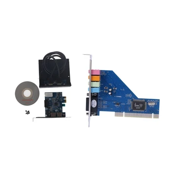 

PCI Express PCI-E Card 2 Port Hub Adapter + USB 3.0 Front Panel 5Gbps Hi-Speed with Hot 4 Channel Sound Card Win7 64 Bit