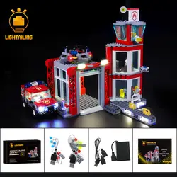 Осветительный светодиодный комплект для городской серии пожарная станция 60215 строительные блоки комплект освещения (не включает модель)