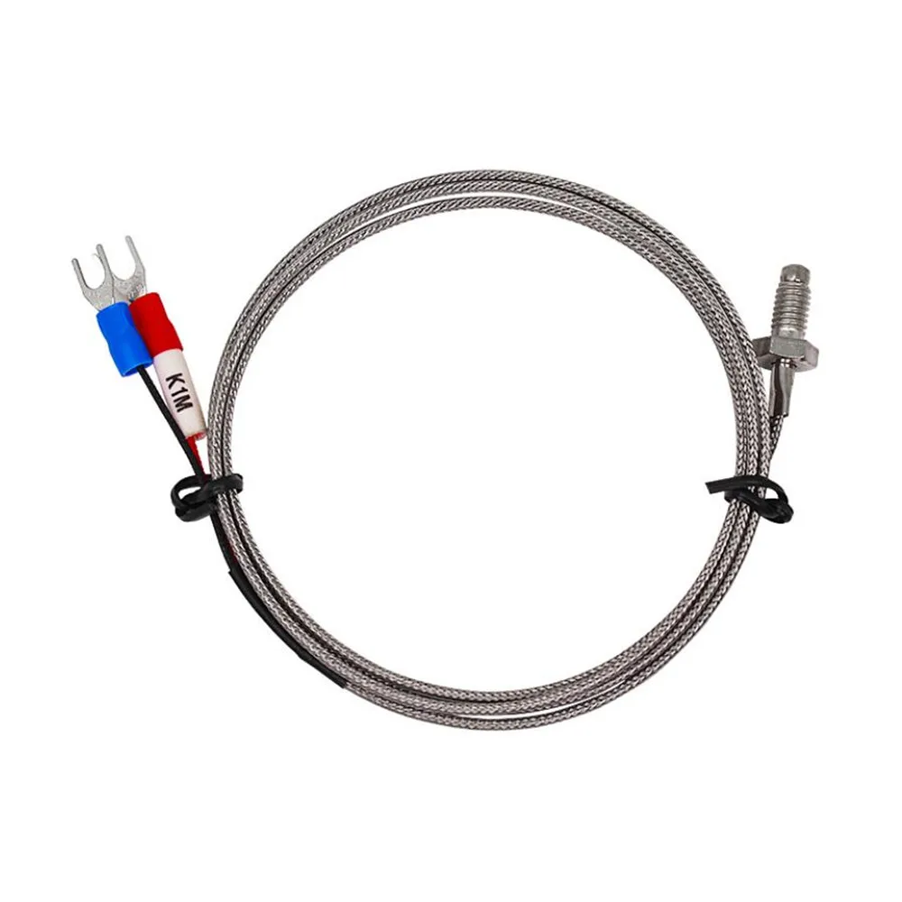 Taidacent 5PCS 0-400C Diameter 6mm Thread M6 MAX6675 Temperature Sensor Stainless Steel K Type Thermocouple Sensor 6mm k type thermocouple temperature sensor probe 1m cable wire for industrial temperature controller