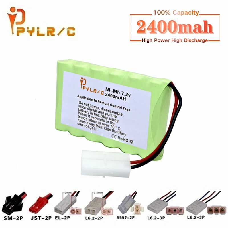 

7.2v Rechargeable Battery For Rc toys Cars Tanks Robots Gun Boat With Tamiya Plug NiMH Battery AA 7.2v 2400mAh Battery Pack 1Pcs