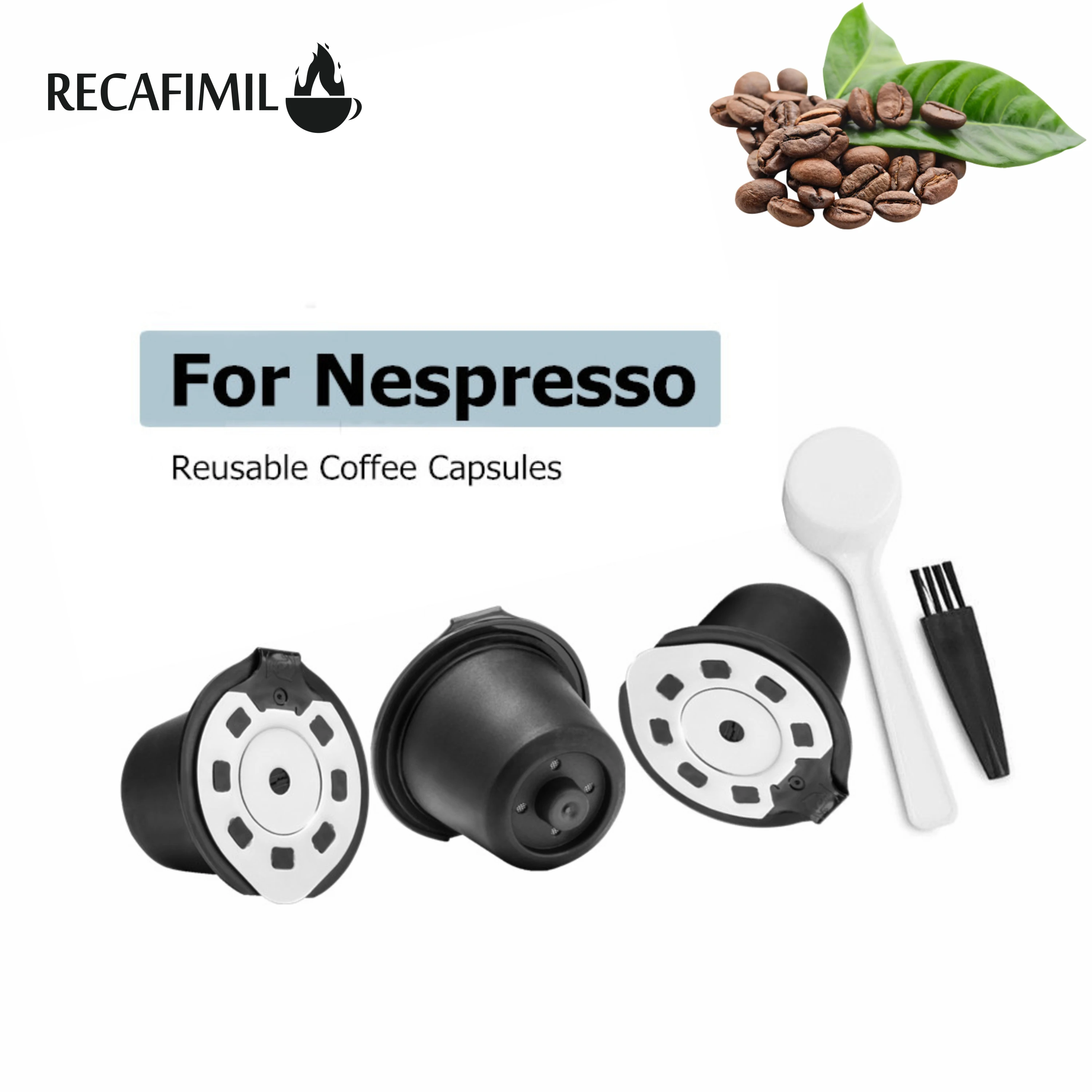 Capsula di caffè ricaricabile RECAFIMIL per cialde di caffè riutilizzabili in acciaio inossidabile Nespresso versione Crema per macchina Nescafe