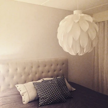 

DIY PVC 100-240V Lamp Shades LED Light Fixture Flowers Petal Shape 45cm Lamp Shade Modern Pendant Light Shade